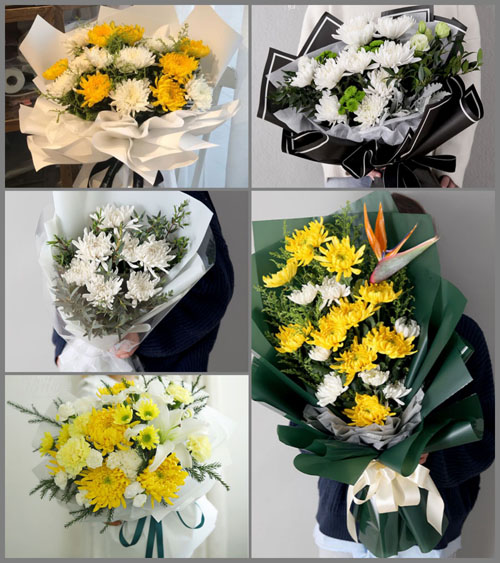 浙江省丽水青田县吴坑乡平岩村白事花束代送